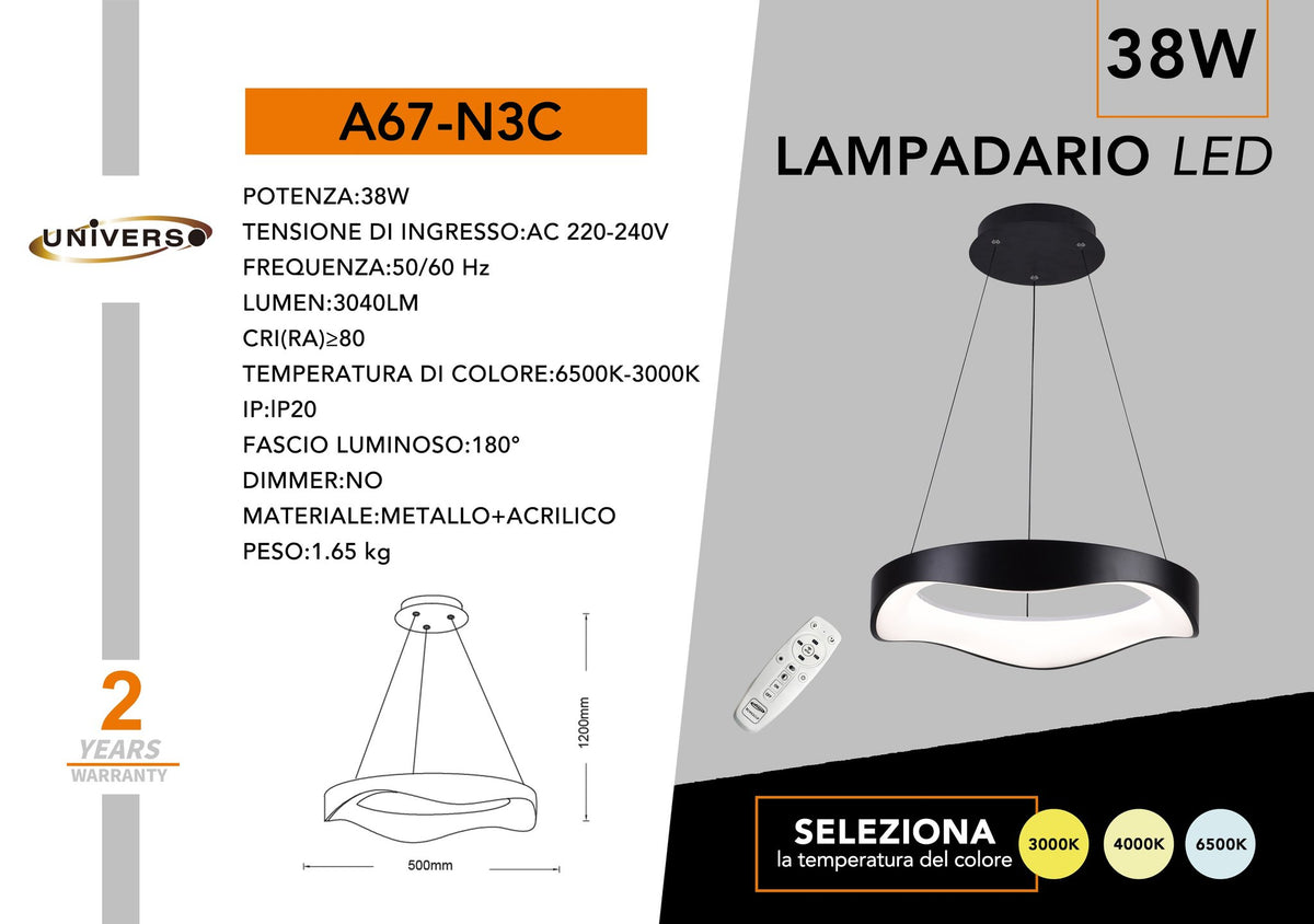Lampadario Da Soffitto Universo – A67-N3C