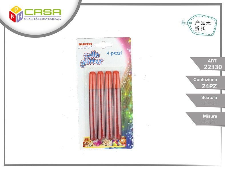 Colla glitter rosso