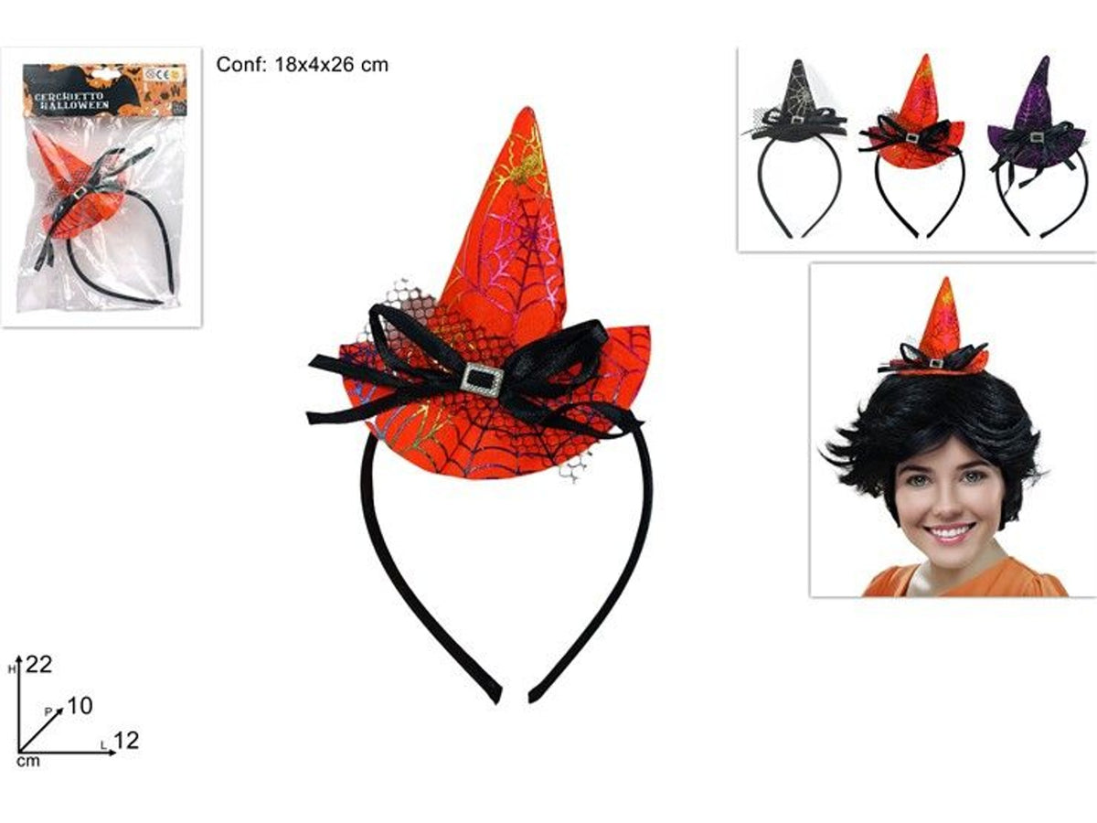 Cerchietto cappello halloween 3col