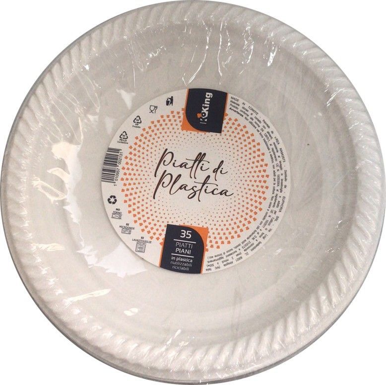 Piatti Piani in Plastica Riciclabili