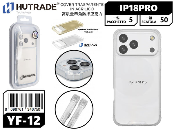 COVER TRASPARENTE BORDO ANTIURTO IP18PRO – YF12 680024