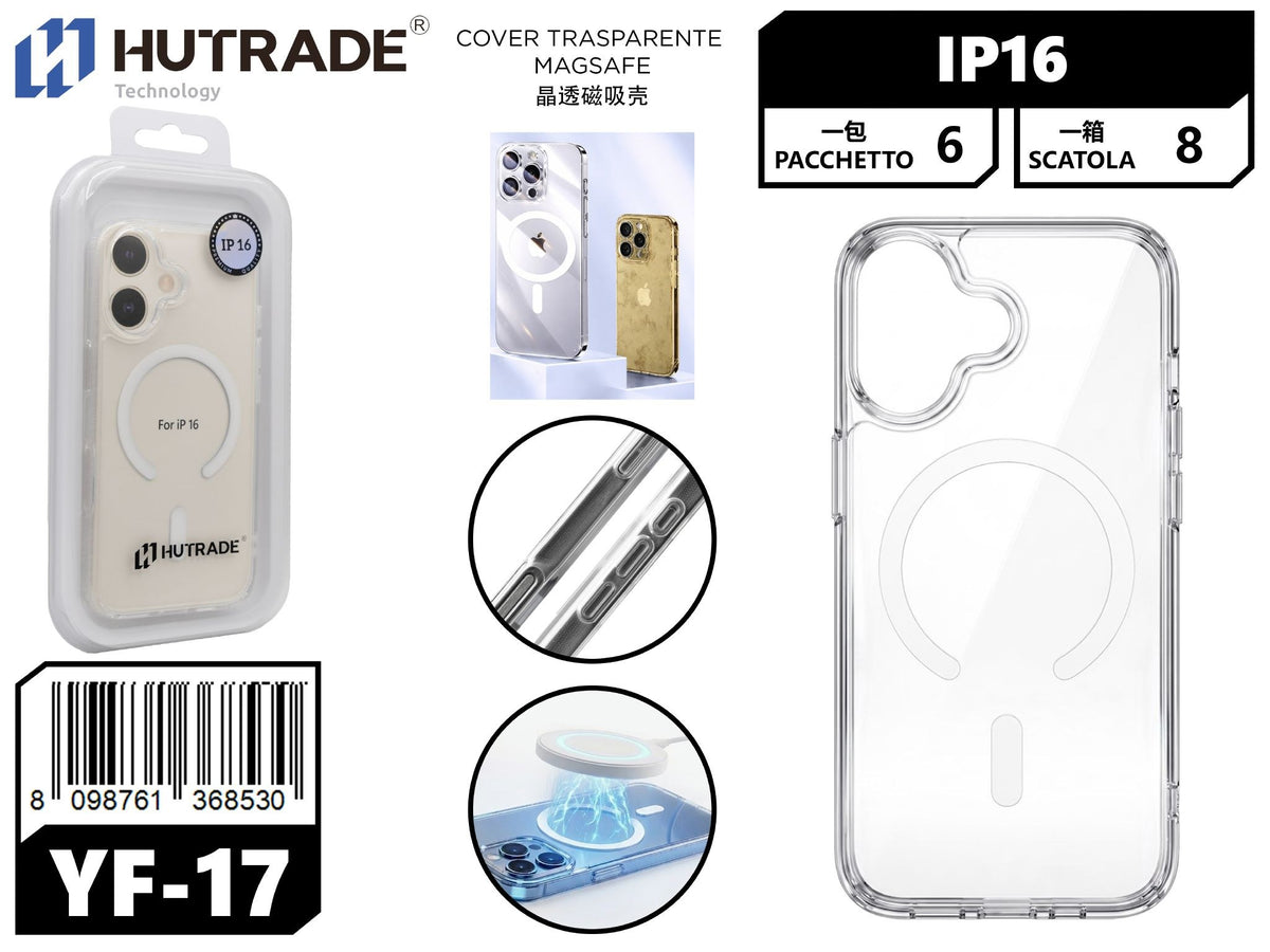 YF-17 COVER TRASPARENTE MAGSAFE IP16