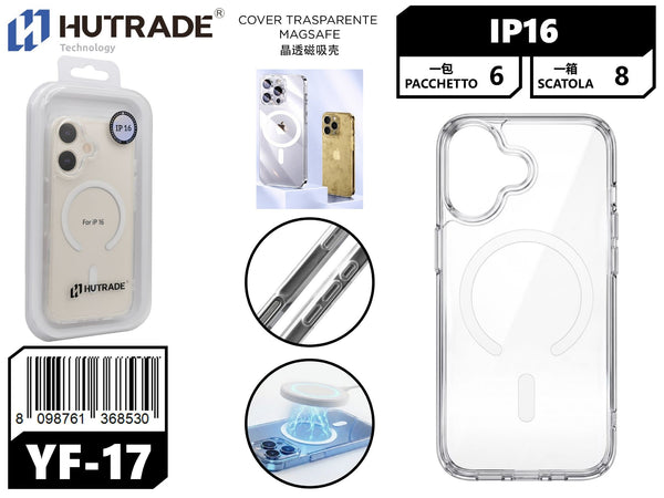 YF-17 COVER TRASPARENTE MAGSAFE IP16