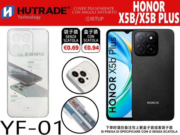 COVER TRASPARENTE HONOR X5B/X5B PLUS – YF01 011918