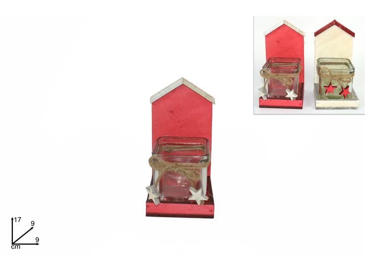 Portacandela natal.xmas 2 ass.rosso/bianco jh-a201921/a301971