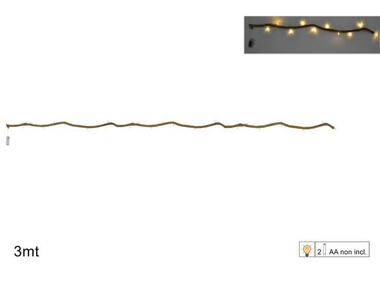 Corda 3mt c/30 led batterie 900203