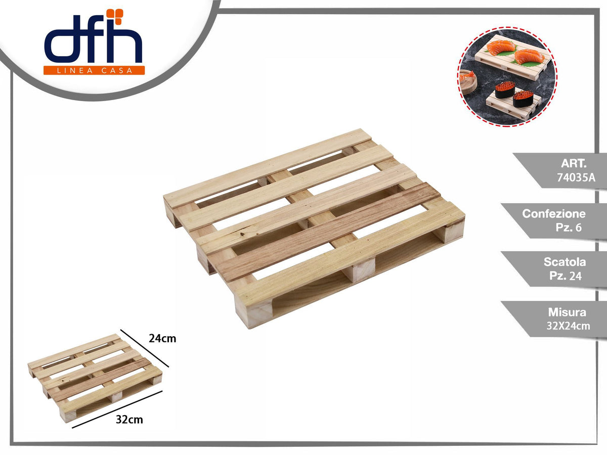 Mini pallet in legno 32 × 24 cm