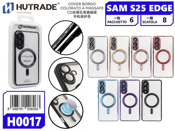 H0017 COVER BORDO COLORATO A MAGSAFE SAM S25 EDGE