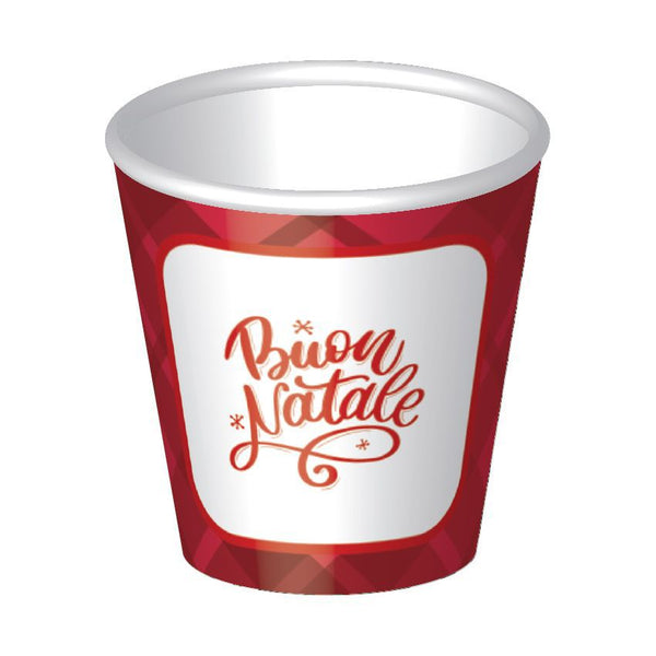 Bicchieri di carta Buon Natale 9 oz — 6 pezzi