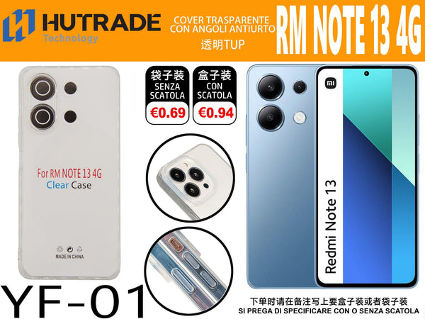 COVER TRASPARENTE REDMI NOTE 13 4G – YF01 011860