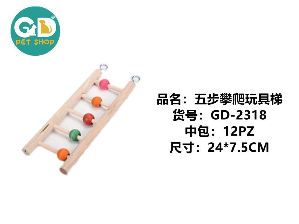 Scaletta gioco per uccelli a cinque gradini