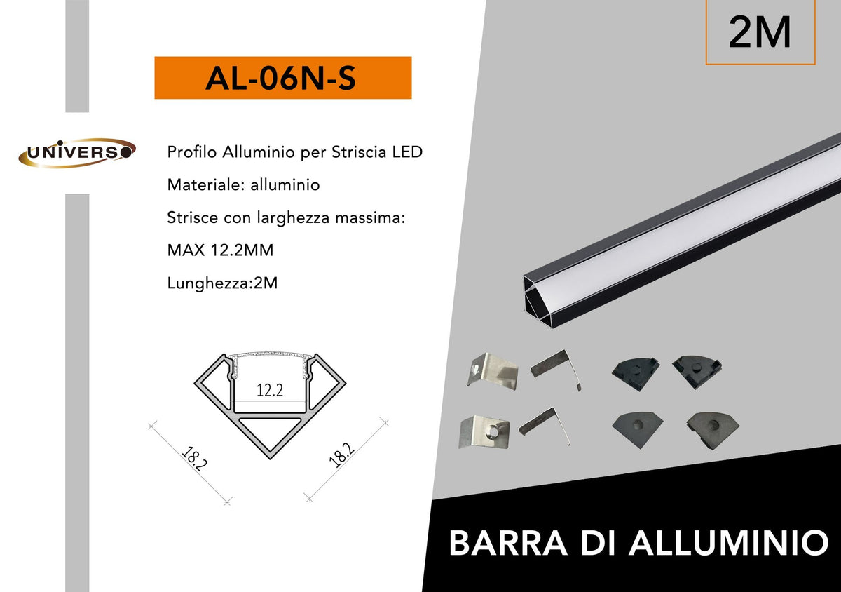 Profilo per strisce LED – AL-06N-S