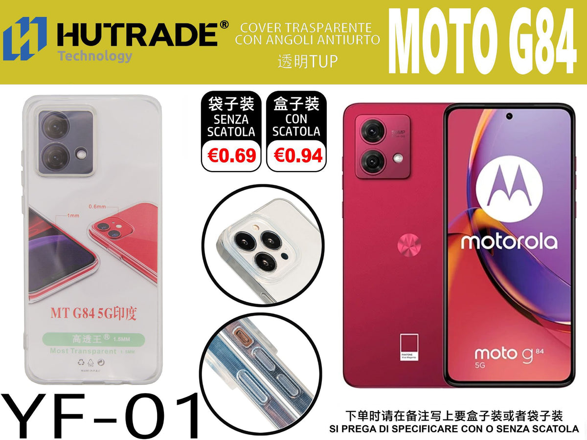 COVER TRASPARENTE MOTO G84 5G – YF01 011895