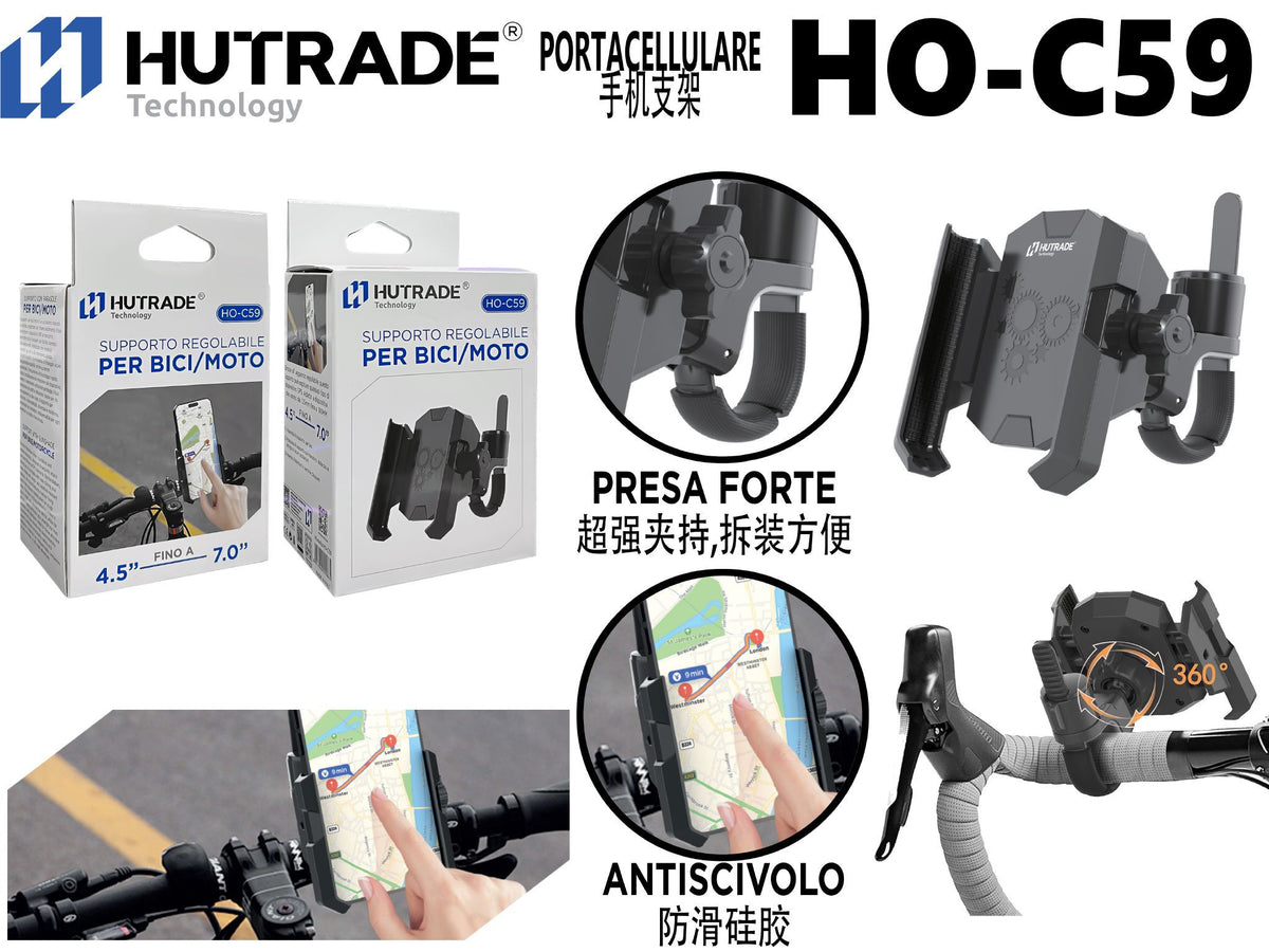 HO-C59 SUPPORTO CELLULARE DA BICI REGOLABILE