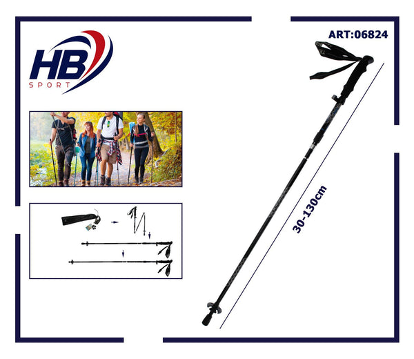 BASTONCINI DA TREKKING 38-130 cm NERO