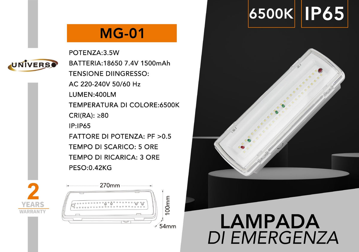 Lampada di emergenza – MG-01