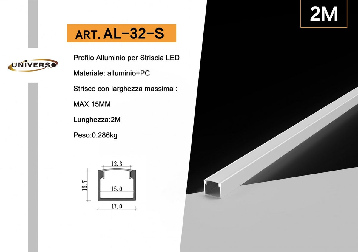 Profilo per strisce LED – AL-32-S