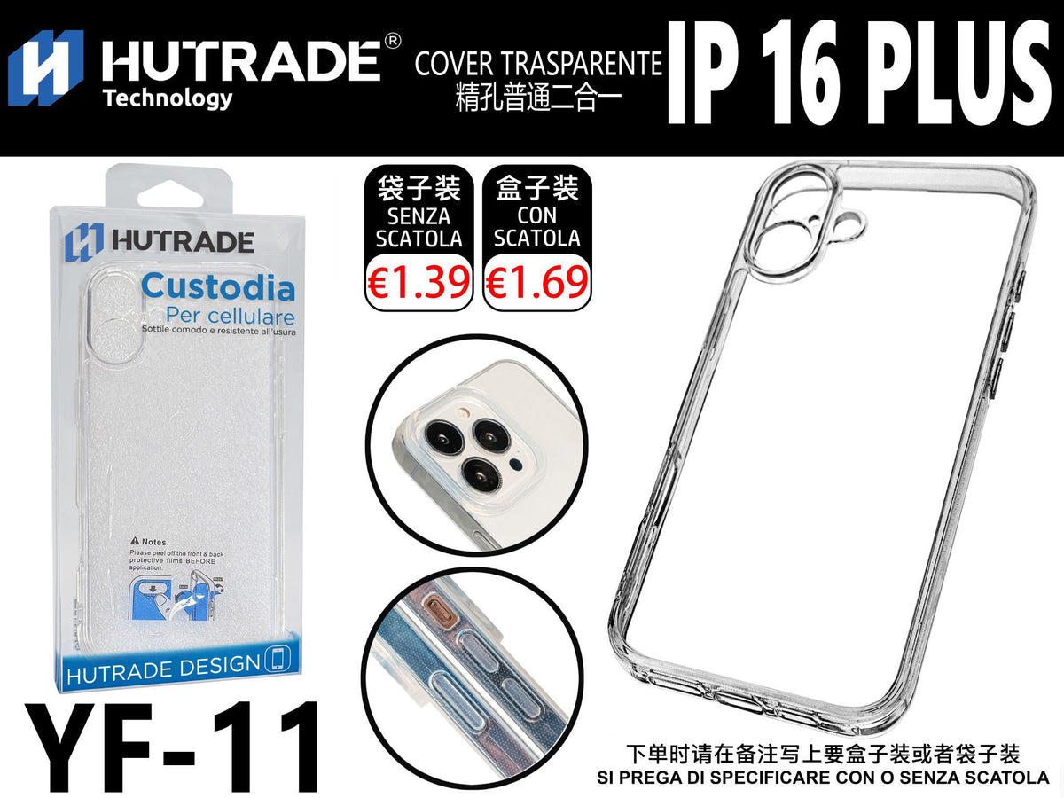 COVER TRASPARENTE TPU IP16 PLUS – YF11 666015