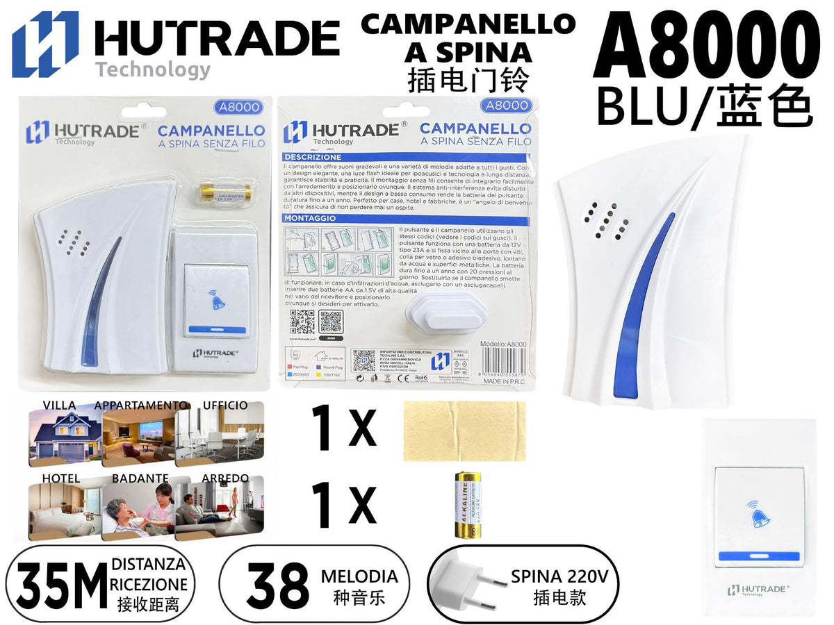 Campanello wireless A8000 a corrente
