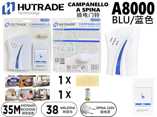 Campanello wireless A8000 a corrente