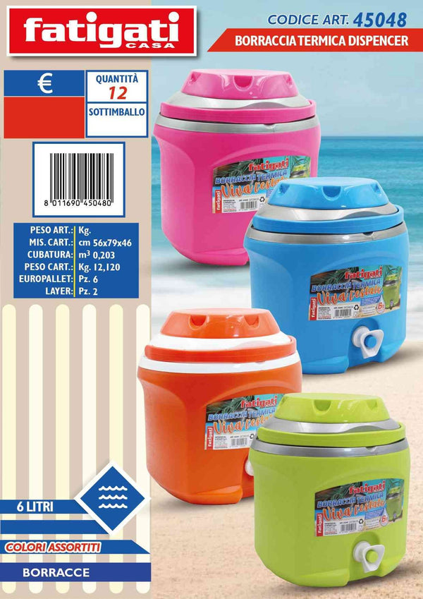 Borraccia termica dispenser 6lt