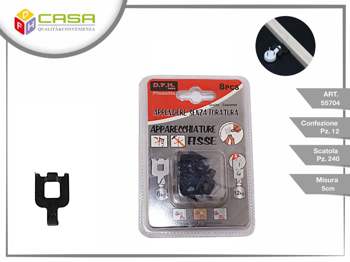 GANCI PER QUADRO 8 pz