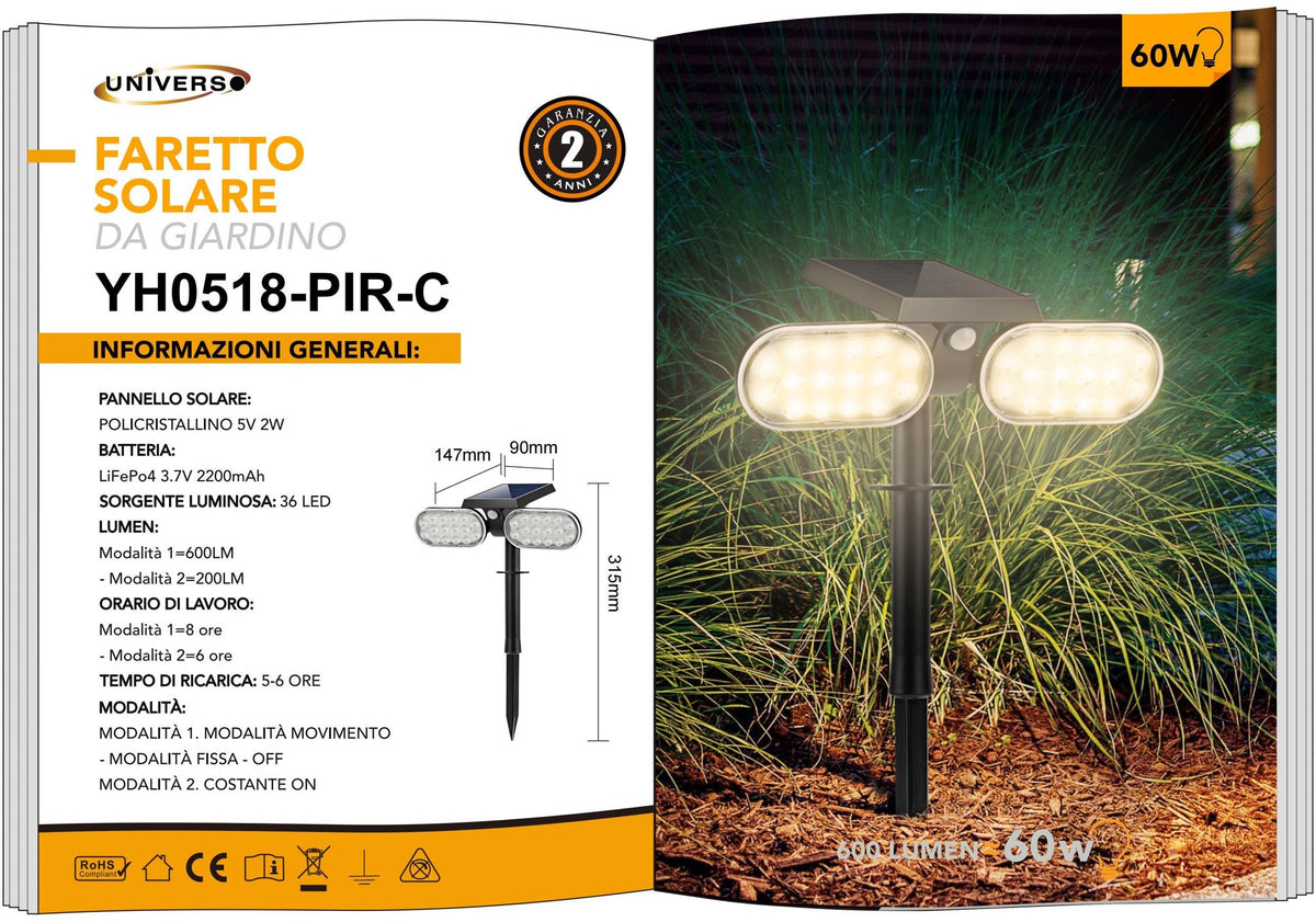 Lampada Solare Universo – YH0518-PIR-C