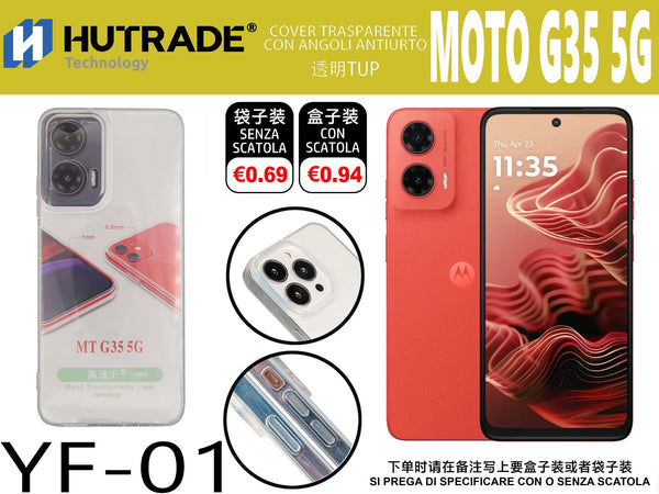 COVER TRASPARENTE MOTO G35 5G – YF01 011922