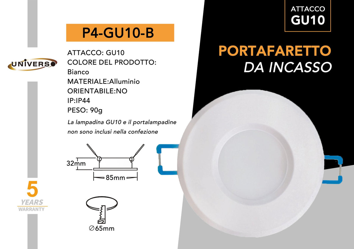 Porta Lampadina GU10 Universo – P4-B