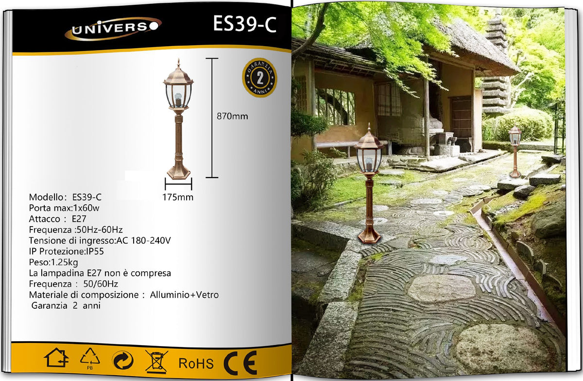 Luce da giardino e da percorso – ES39-C