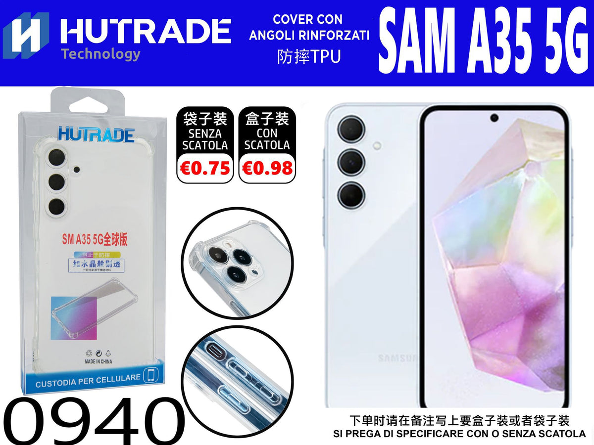 COVER TRASPARENTE BORDO ANTIURTO A35 5G – 0940 014324