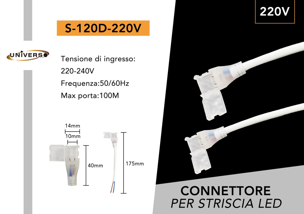 Connettore per strisce LED – S-120D-220V