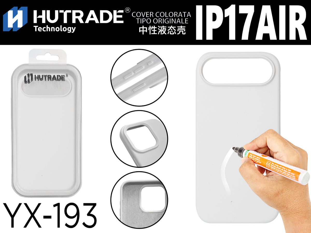 YX-193 COVER COLORATA IN GOMMA IP17 AIR BIANCO