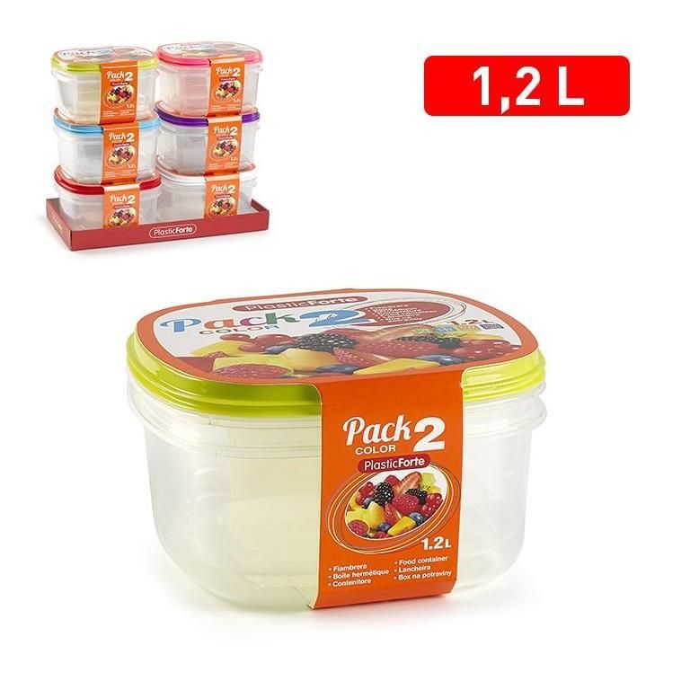 Pack 2 contenitori 1,2 L
