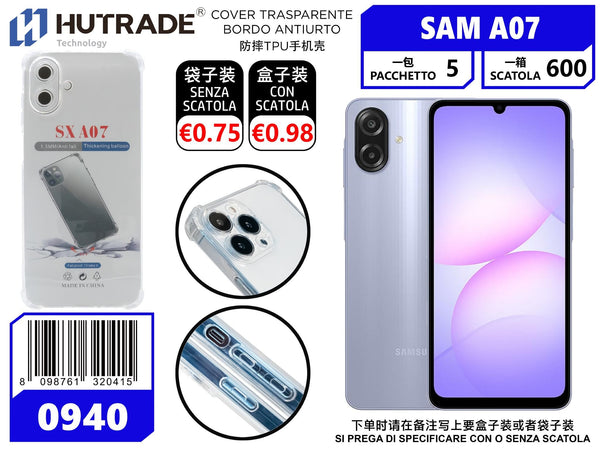 COVER TRASPARENTE BORDO ANTIURTO SAM A07/A08 – 0940 014390