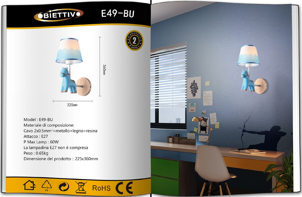 Applique Da Muro Universo – E49-BU