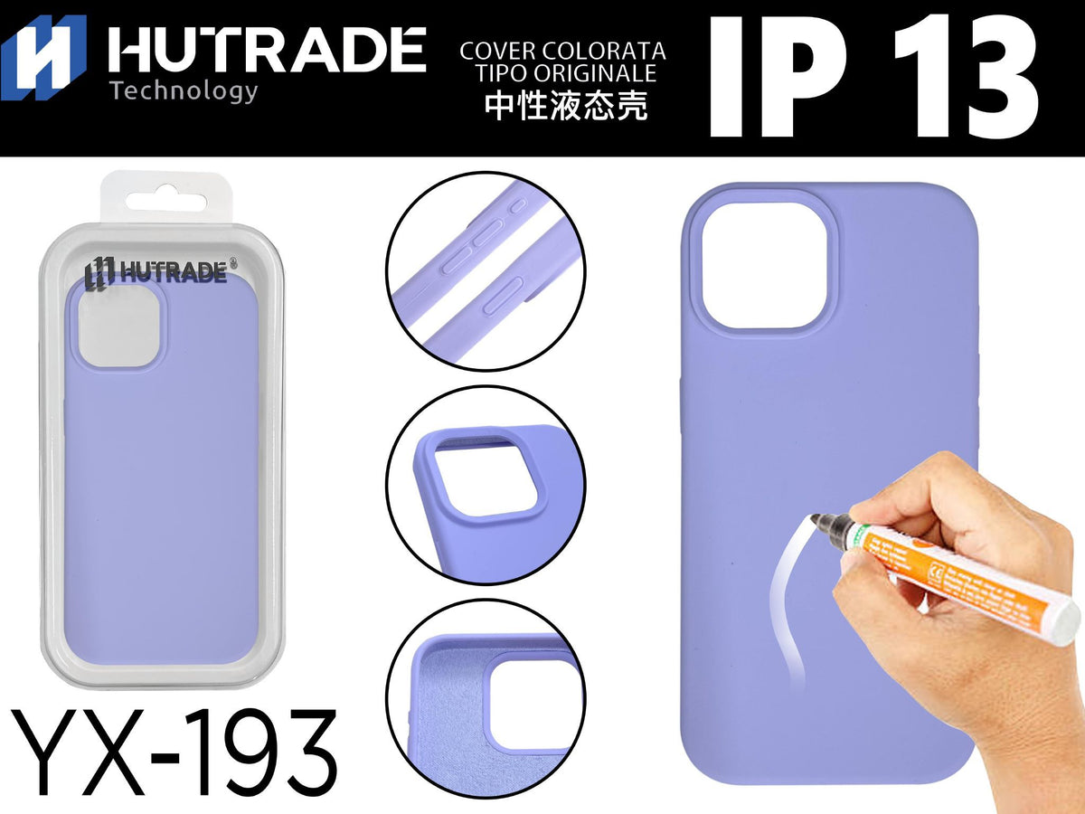 YX-193 COVER COLORATA IN GOMMA IP13 VIOLA