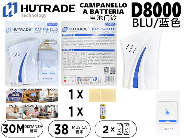 Campanello wireless D8000 a batteria
