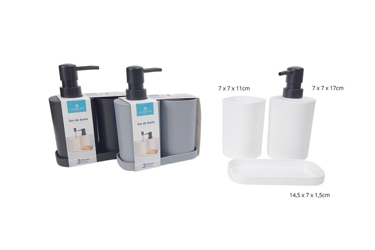 Set accessori bagno – 7.3X7.3X17.5CM – 027808