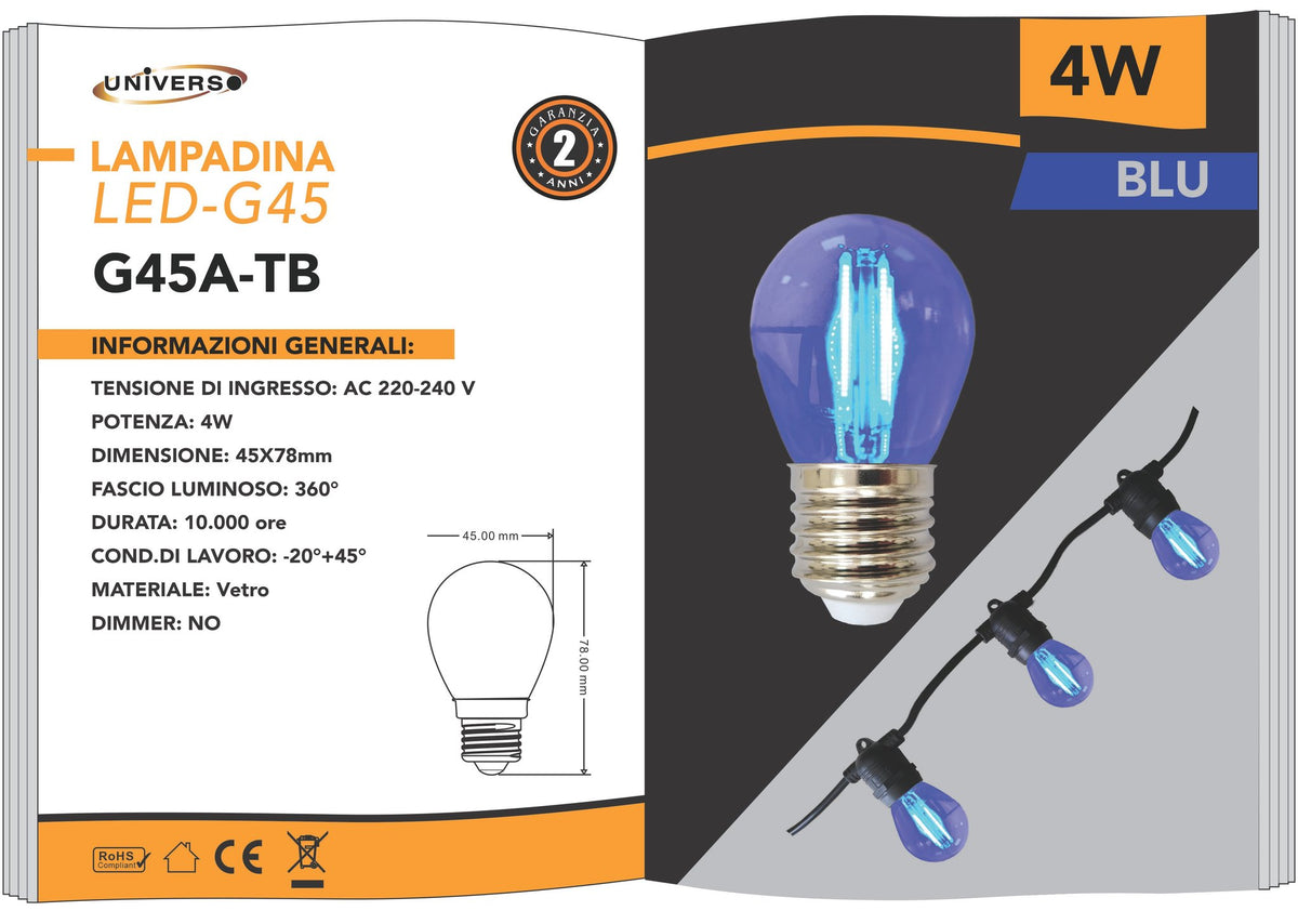 Lampadina LED Universo – G45A-TB