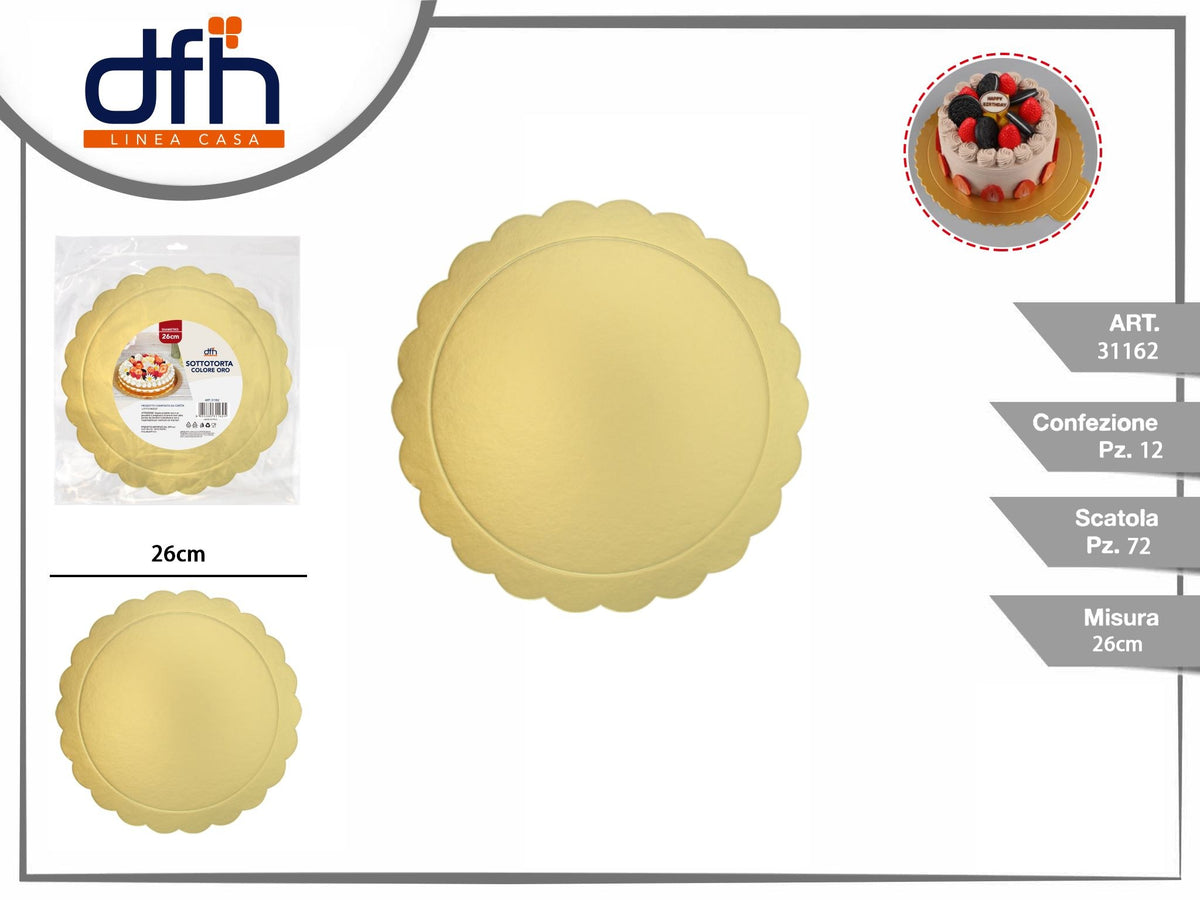 SOTTOTORTA ORO 26 cm