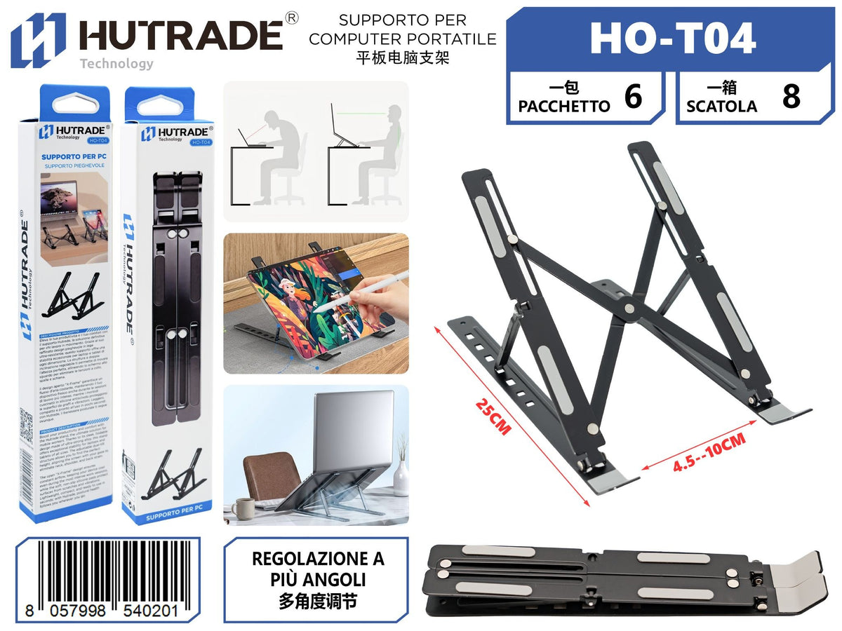 HO-T04 SUPPORTO PER COMPUTER PORTATILE NERO
