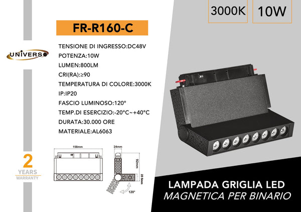 Lampada A Griglia LED Magnetico Universo – FR-R160-C