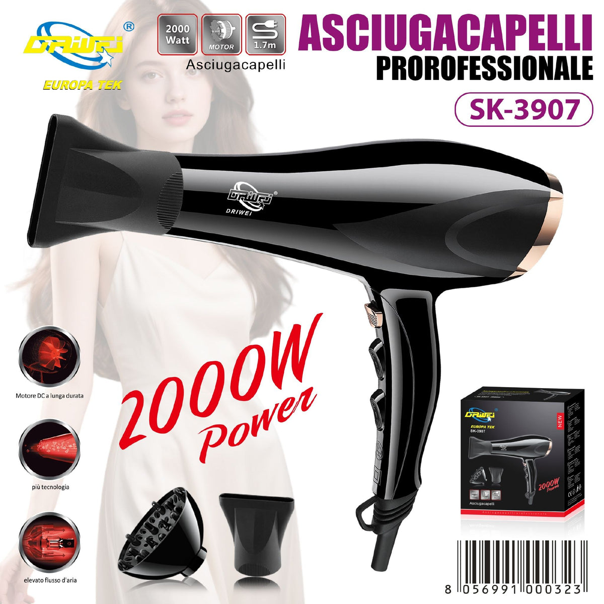 Asciugacapelli SK-3907