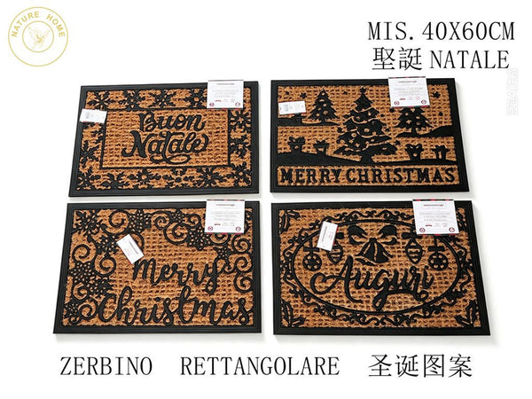 Zerbino natalizio in cocco 40 × 60 cm