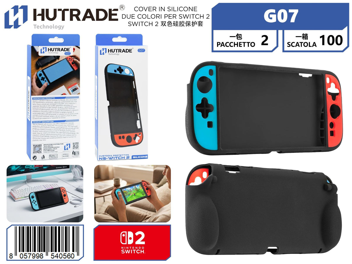 G07 COVER IN SILICONE DUE COLORI PER SWITCH 2 BLU E ROSSO