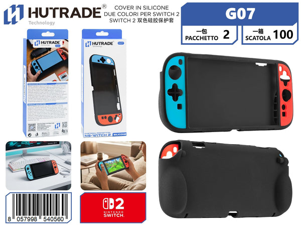 G07 COVER IN SILICONE DUE COLORI PER SWITCH 2 BLU E ROSSO