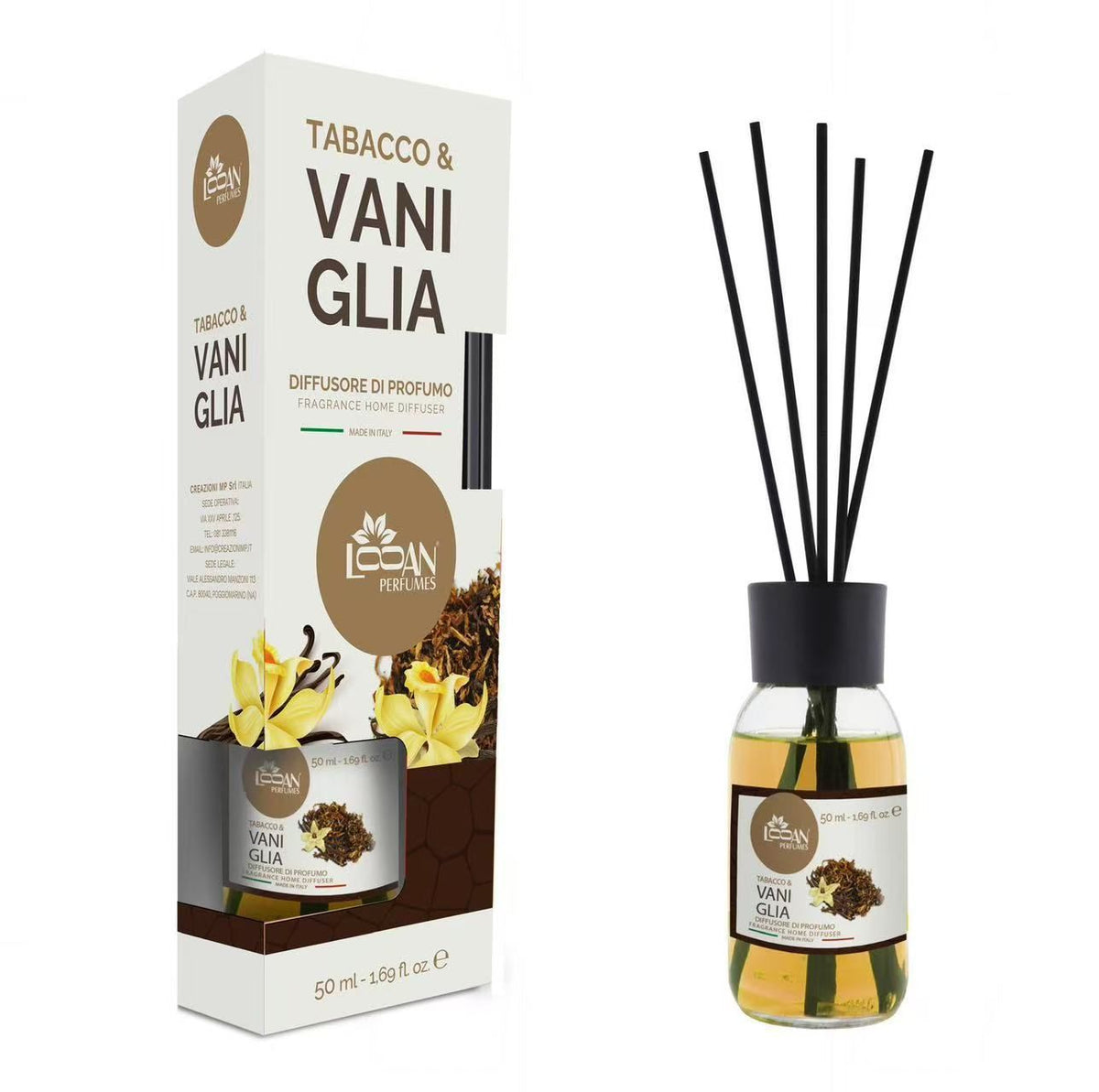 Home fragrance 50 ml looan tabacco e vaniglia