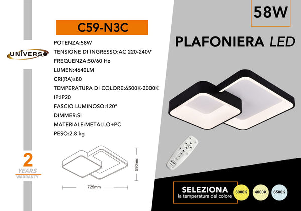 Lampada Da Soffitto Universo – C59-N3C