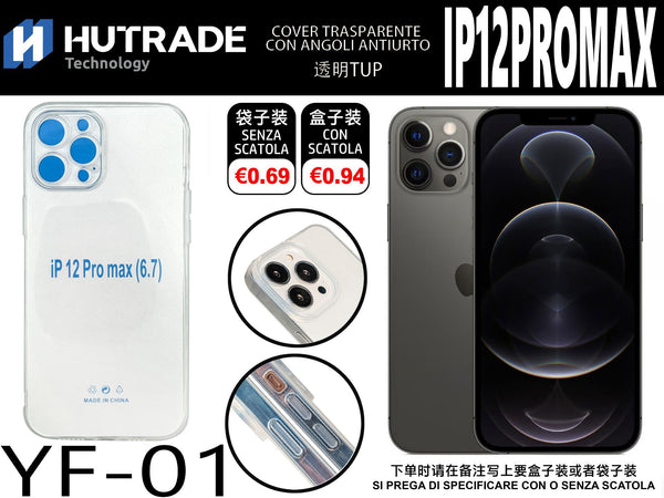 COVER TRASPARENTE IP 12 PRO MAX – YF01 011545